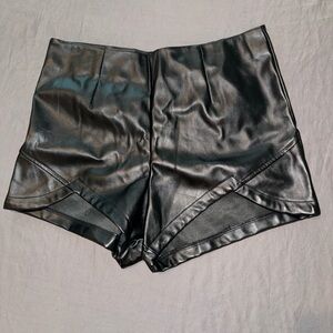 L Faux Leather Short